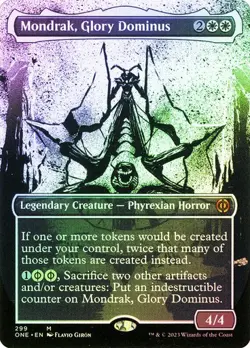 Mondrak, Glory Dominus *Foil Borderless* - ONE-BF - NM - Magic The Gathering MTG - Image 1