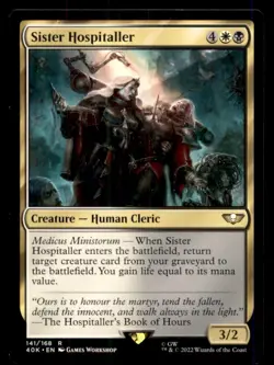 Sister Hospitaller LP Light Play Warhammer MTG [12079] - Image 1