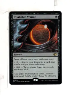 MTG SkeenAB Insatiable Avarice FOIL from OTJ. NM. - Image 1