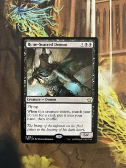 Rune-Scarred Demon - NM - Foundations FDN - MTG - Image 1