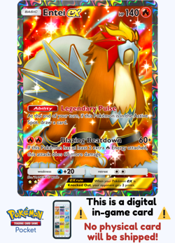 Pokemon TCG Pocket - Entei Ex Full Art ⭐⭐ - English - Image 1