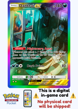 Pokemon TCG Pocket - Darkrai Ex Rainbow ⭐⭐ - English - Image 1