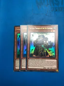 YUGIOH 3x Ultra Rare Tactical Trainer Of The Six Samurai MP25-EN246 1st Edition - Image 1