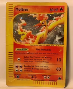 Pokemon Card- Moltres-Skyridge-H20/H32-Holo-Crystal-ENG-Poor - Image 1