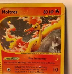 Pokemon Card- Moltres-Skyridge-H20/H32-Holo-Crystal-ENG-Poor - Image 3