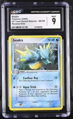CGC 9 Seadra EX Team Rocket Returns 48/109 Reverse Holo Stamped Pokemon Card - Image 1