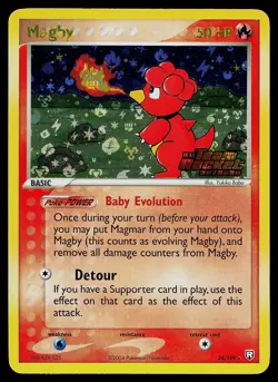 Pokemon Card - Magby Team Rocket Returns 24/109 Rare Reverse Holo Stamped - Image 1