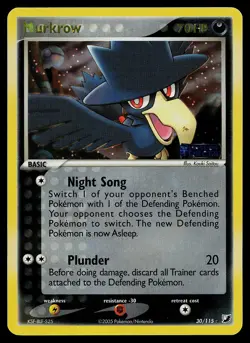 Pokemon Card - Murkrow Unseen Forces 30/115 Rare Reverse Holo Stamped - Image 1