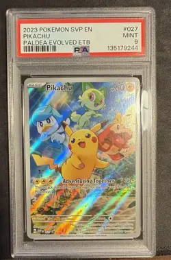 Pokemon Pikachu TCG Black Star Promo Card 027 PSA 9 - Image 1