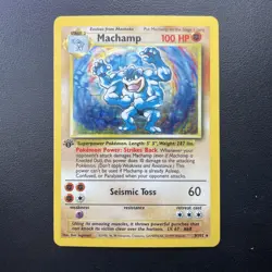 Pokemon Card - Machamp Base Set 1st Edition 8/102 Holo Rare NM-M - Image 1