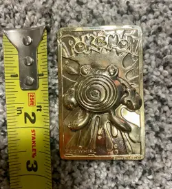 Pokemon Poliwhirl 24K Gold Plated Trading Card 1999 Burger King Limited Edition - Image 3
