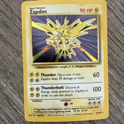 Zapdos - 16/102 - Pokemon Base Set Unlimited Holo Rare Card WOTC LP NM - Image 1