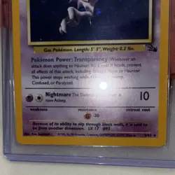 Pokemon Haunter Fossil Holo Rare Card 6/62 50HP Unlimited 1999 English NM/LP - Image 5