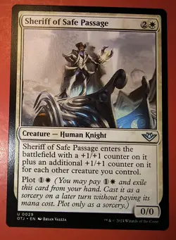 MTG: SHERIFF OF SAFE PASSAGE, REGULAR FINISH, UNCOMMON , 0029, OTJ, NM - Image 1