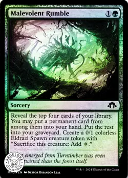 MTG Malevolent Rumble (161) | NM Foil | Modern Horizons 3 {MH3} - Image 1