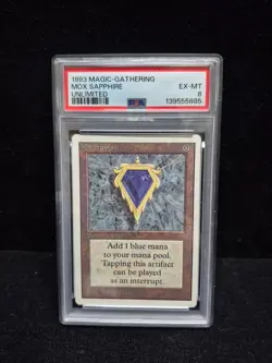 1993 MTG UNLIMITED MOX SAPPHIRE PSA 6 - Image 1