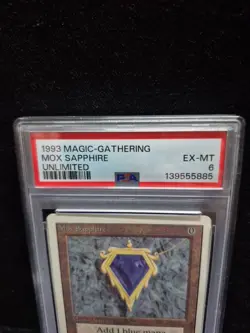 1993 MTG UNLIMITED MOX SAPPHIRE PSA 6 - Image 3
