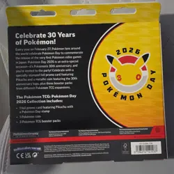 Pokemon TCG Pokemon Day 2026 Box Pikachu Promo Card Coin Booster Packs English - Image 2