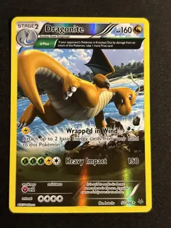 Pokemon 2015 XY Roaring Skies Dragonite #52/108 Reverse Holo LP - Image 1
