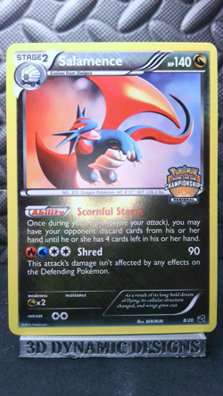 | Pokemon Salamence 8/20 League And Championships REVERSE Holo Promo LP 🔥 | - Image 1