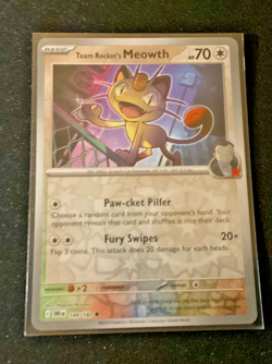 Pokemon Team Rocket's Meowth - 149/182 SV10: Destined Rivals Reverse Holo (DRI) - Image 1