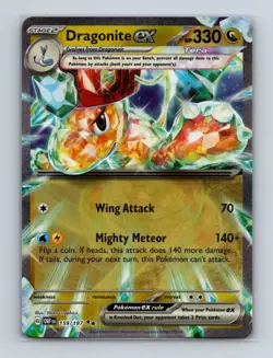 Dragonite ex 159 2023 Pokemon Obsidian Falmes Double Rare Card NM+ - Image 1