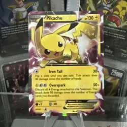 Pokemon TCG Black Star Promo Holo Pikachu EX XY84 - Image 1