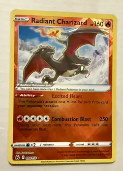TCG Pokemon Radiant Charizard Rare Fire Holofoil 020/159 NM - Image 1