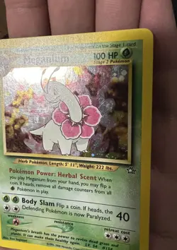 Meganium 10/111 Holo Rare 2000 Neo Genesis Pokemon Card NM - Image 3