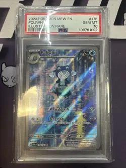 2023 POKEMON MEW EN-151 ILLUSTRATION RARE #176 POLIWHIRL PSA 10 - Image 1