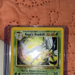 Pokemon Koga's Beedrill Gym Challenge Rare Card 9/132 80HP WOTC 2000 Unlimited - Image 4