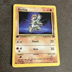 Pokemon TCG Machop Team Rocket 59 Regular 1st Edition Common - Image 1