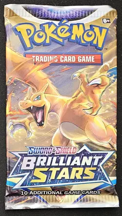 Pokemon Brilliant Stars Charizard Artwork 1x Booster Pack New Quantity Disc. A - Image 1