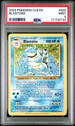 PSA 9 Pokemon TCG Blastoise Holo Classic Collection 003/034 CLB EN GEM MT - Image 1