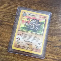 Graveler 37/62 Uncommon 1st Edition Fossil Pokemon TCG WoTC Vintage LP - Image 3