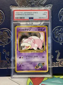 Pokemon PSA 9 MINT JAPANESE Sabrina's Slowpoke No. 079 Gym 2 1999 - Image 1