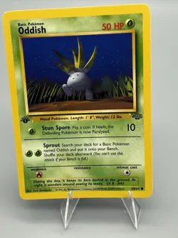WOTC Pokemon TCG Oddish Jungle 1st Edition 58/64 LP - Image 1