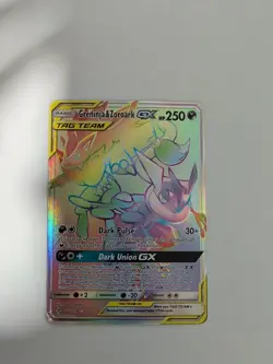 Greninja & Zoroark GX Unbroken Bonds 222/214 Secret Rare Rainbow English NM - Image 1