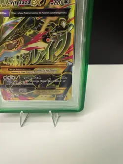 2015 POKEMON XY FA/M RAYQUAZA EX ANCIENT ORIGINS WITH GREEN GRADED GUARD PSA 5 - Image 5