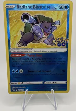 Radiant Blastoise 018/078 Pokemon GO Holo - Image 1