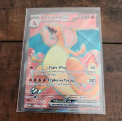 Pokemon Charizard EX 183/165 Full Art Scarlet and Violet 151 - Image 3