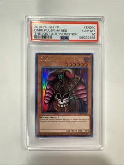 2019 Yu-Gi-Oh Dark Ruler Ha Des The Lost Art Promotion LART-EN010 PSA 10! Pop 8! - Image 1