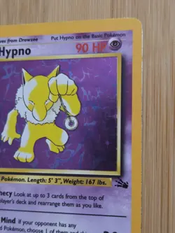 Hypno 8/62 Holo Rare Pokemon Fossil Set Vintage WOTC 1999 Card LP - Image 5