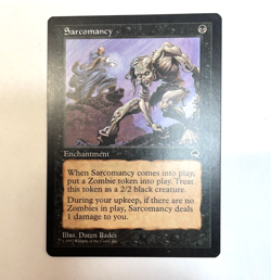 MTG Sarcomancy Tempest NM Rare Magic The Gathering Card, Enchantment, #154 - Image 1