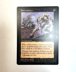 MTG Sarcomancy Tempest NM Rare Magic The Gathering Card, Enchantment, #154 - Image 2