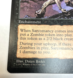 MTG Sarcomancy Tempest NM Rare Magic The Gathering Card, Enchantment, #154 - Image 3