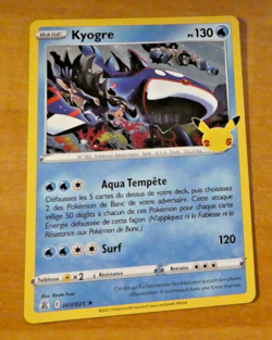 POKEMON CARD RARE HOLO CARTE KYOGRE Celebrations 25 ans FR 003/025 MINT 2021 - Image 1