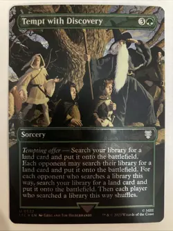Tempt with Discovery FOIL 0532 Borderless Lord of the Rings MTG LTR - Image 1