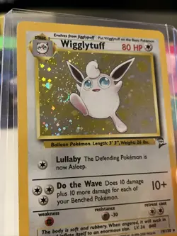 Pokemon TCG Wigglytuff Base Set 2 19/130 Holo Unlimited Holo Rare SWIRL LP 3 - Image 2