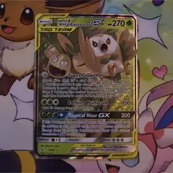 Pokemon TCG Rowlet & Alolan Exeggutor GX SM Unified Minds 1/236 Ultra Rare Holo… - Image 1